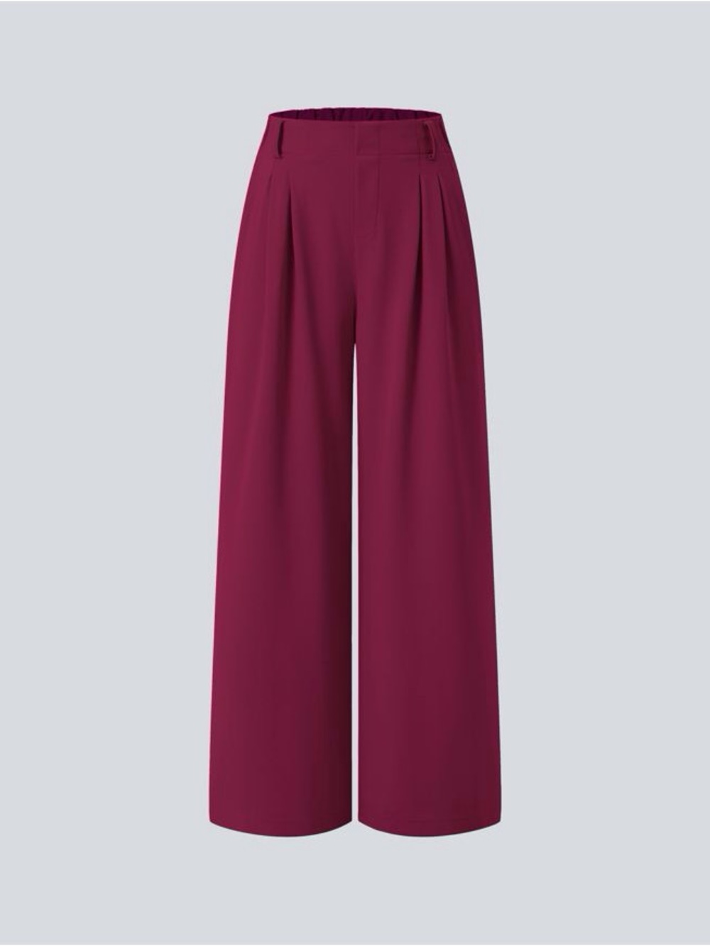 Halara Waffle Wide-Leg High-Waist Pants in Burgundy - Picture 2 of 5